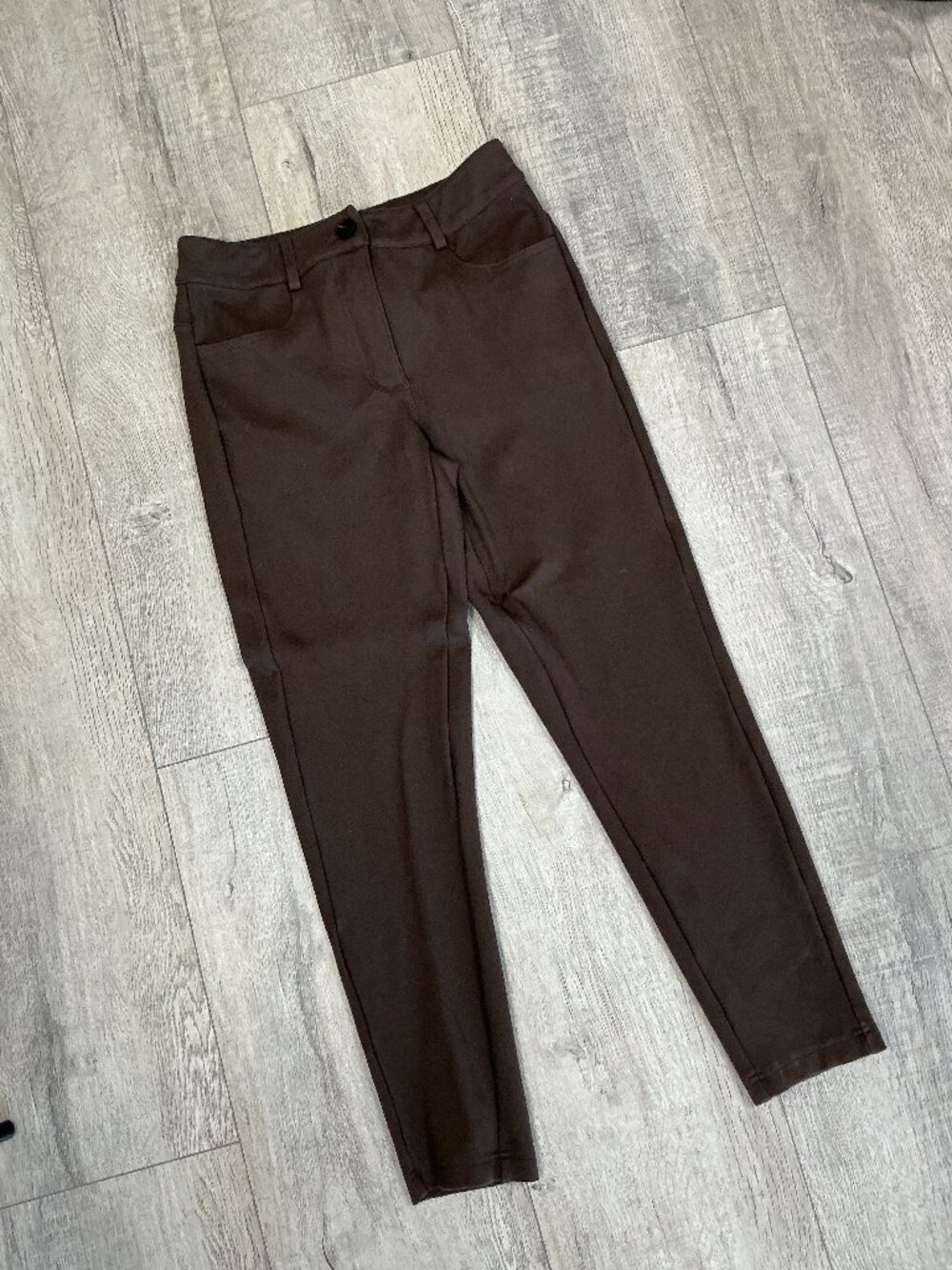 Universal Standard Seine Skinny Ponte Jeans 2XS 6-8 Earth Brown Pants